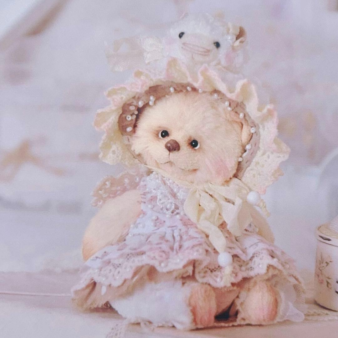 くまアヒルくまちゃん アーティストベア 海外作家様 ハンドメイド