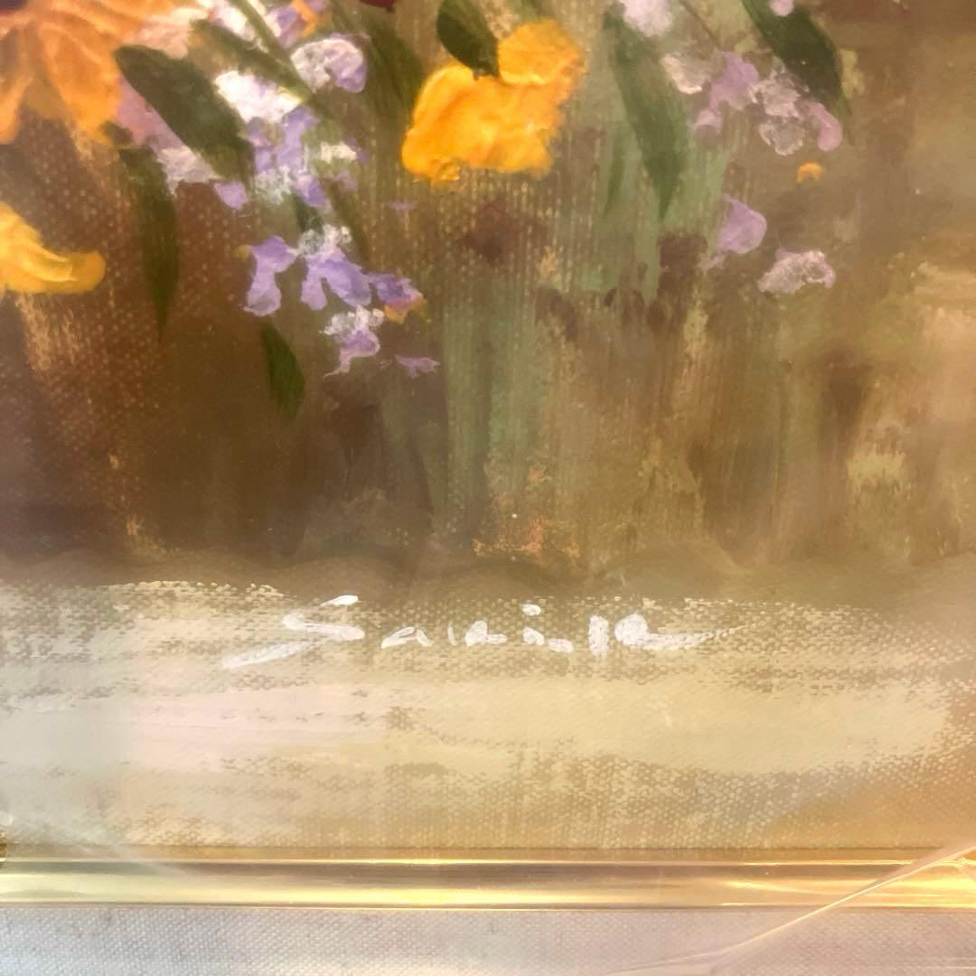 額装油絵 肉筆絵画 木村咲 「黄色い小花」8116 F6 アイボリー - メルカリ