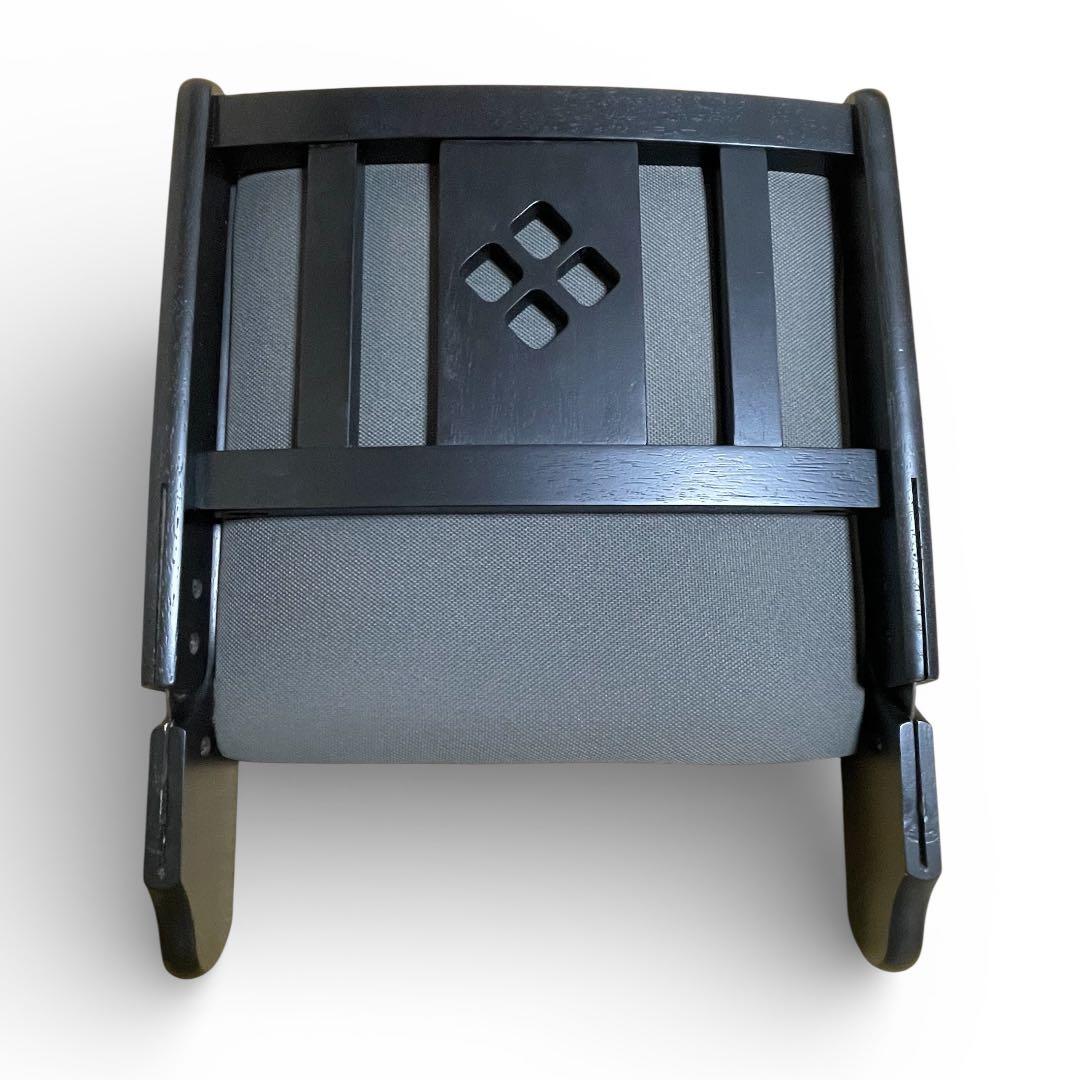 座椅子 折りたたみ レトロ 和風 黒木目 木製座椅子 和モダン 3点セット