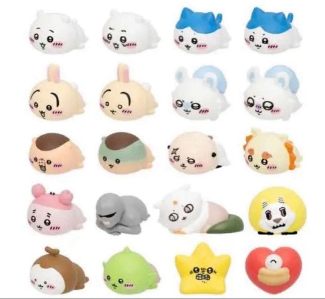 ちいかわパーク まめまめフィギュア 全20種セット ポーチ ピンク ブルー