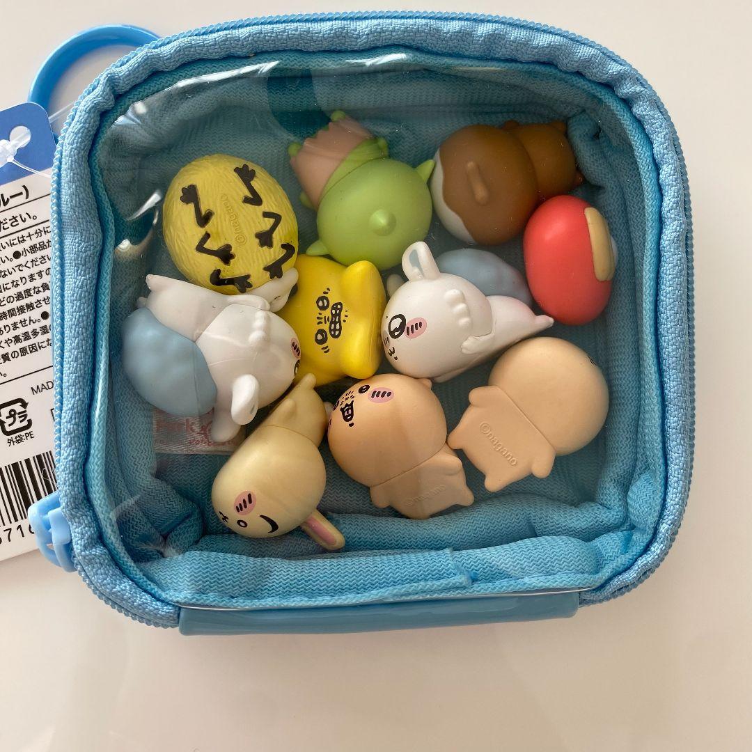ちいかわパーク まめまめフィギュア 全20種セット ポーチ ピンク ブルー