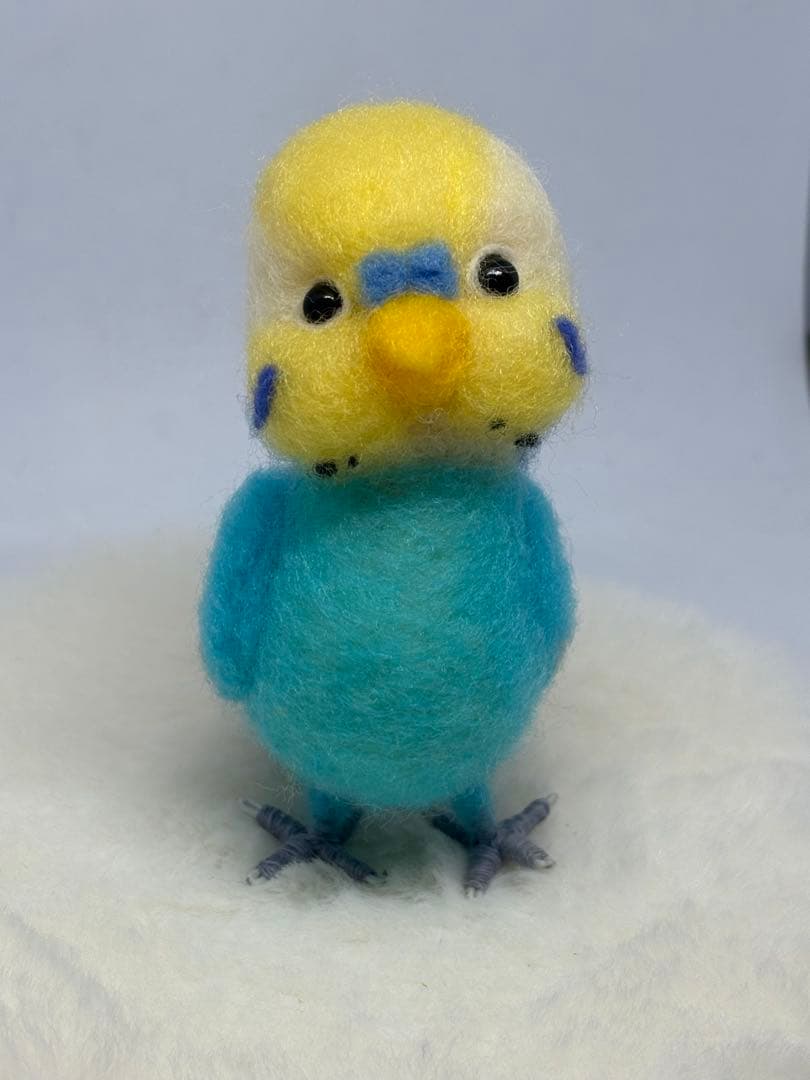 ハンドメイド　羊毛フェルト　ウォール飾りセキセイインコ