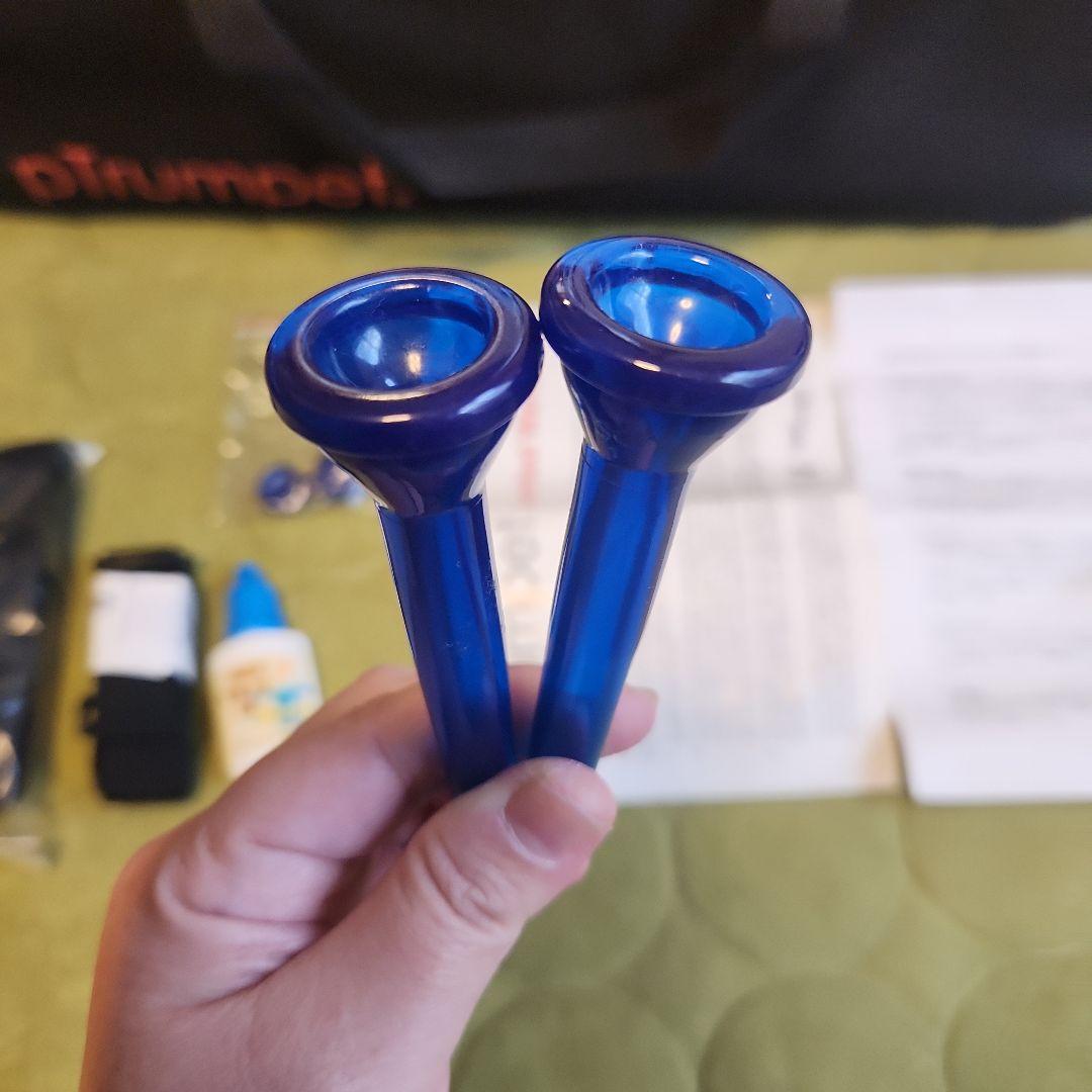 pTrumpet 青 トランペット 本体 ケース付き 中古品 美品