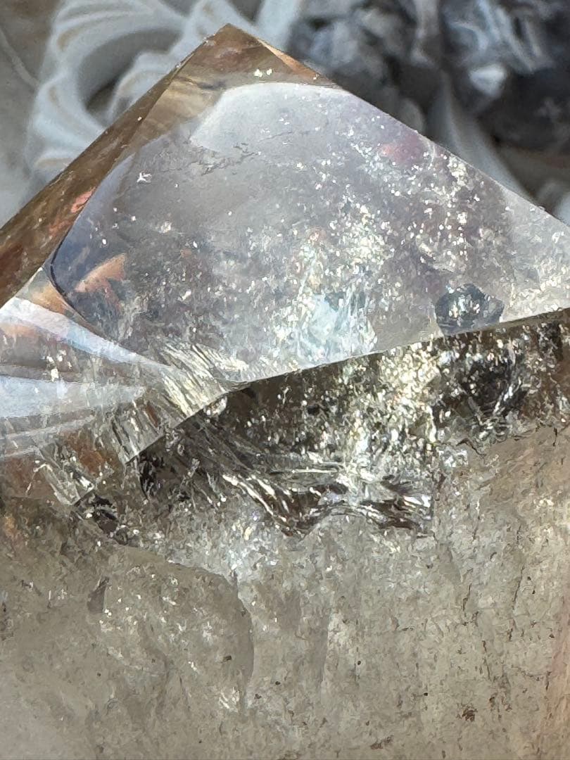 ブラジル産　ナチュラル非加熱シトリン　高品質　カップケーキフォルム　虹入り