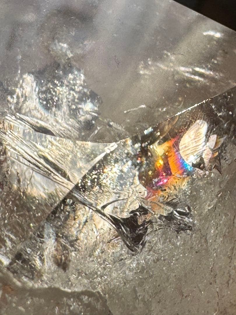 ブラジル産　ナチュラル非加熱シトリン　高品質　カップケーキフォルム　虹入り