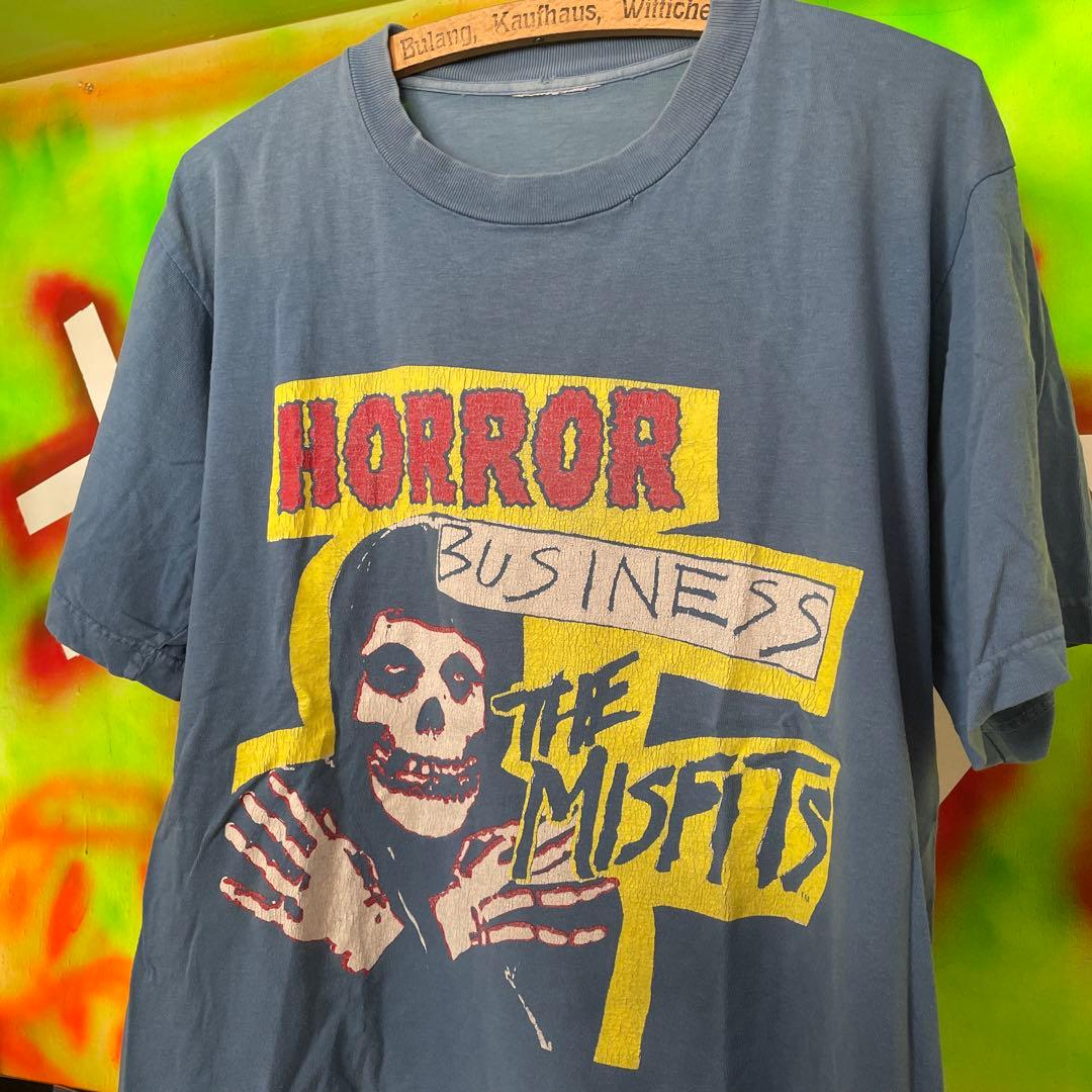 希少】ヴィンテージ MISFITS ミスフィッツ くすみブルー Tシャツ