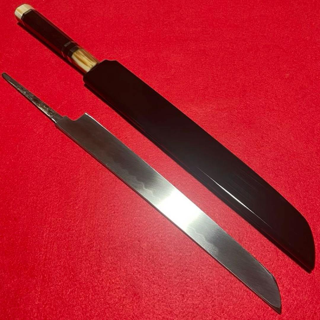 實光刃物　本焼　先丸蛸引　尺　JIKKO kitchen knife