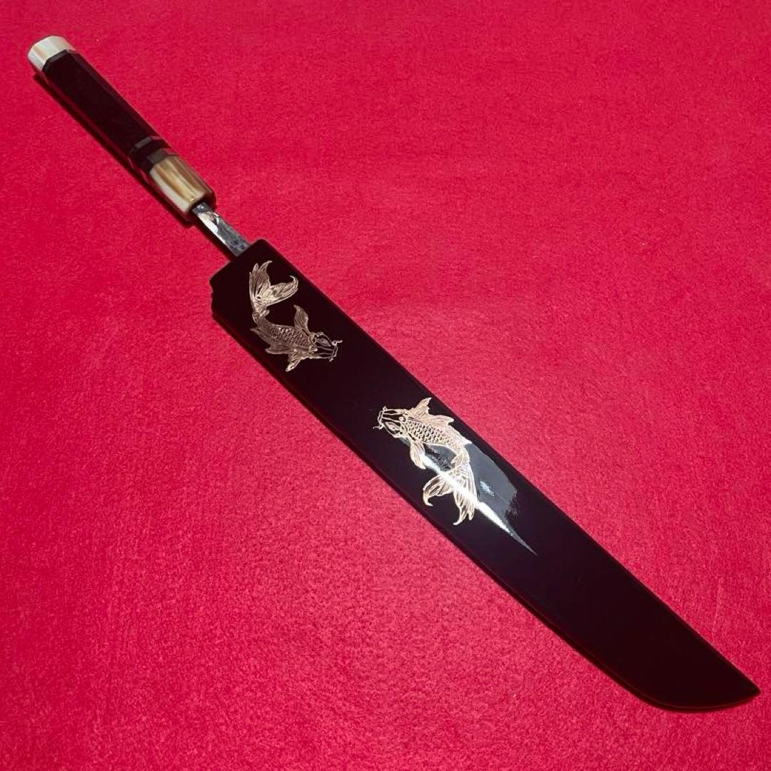 實光刃物　本焼　先丸蛸引　尺　JIKKO kitchen knife