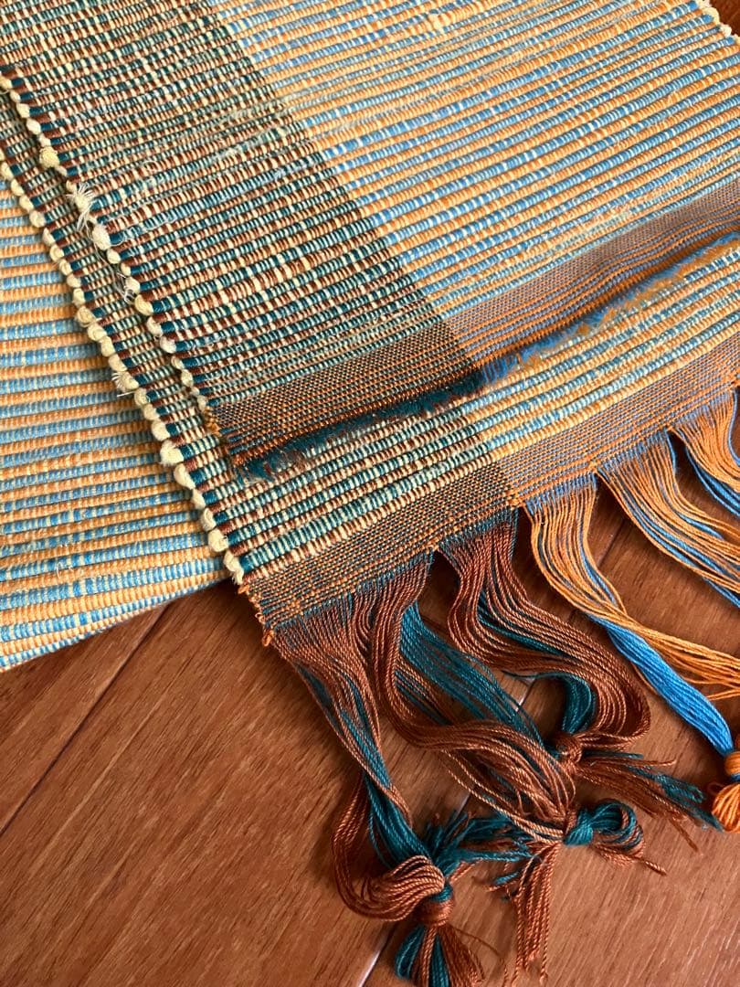 裂き織り　敷物　タペストリー　3.4m