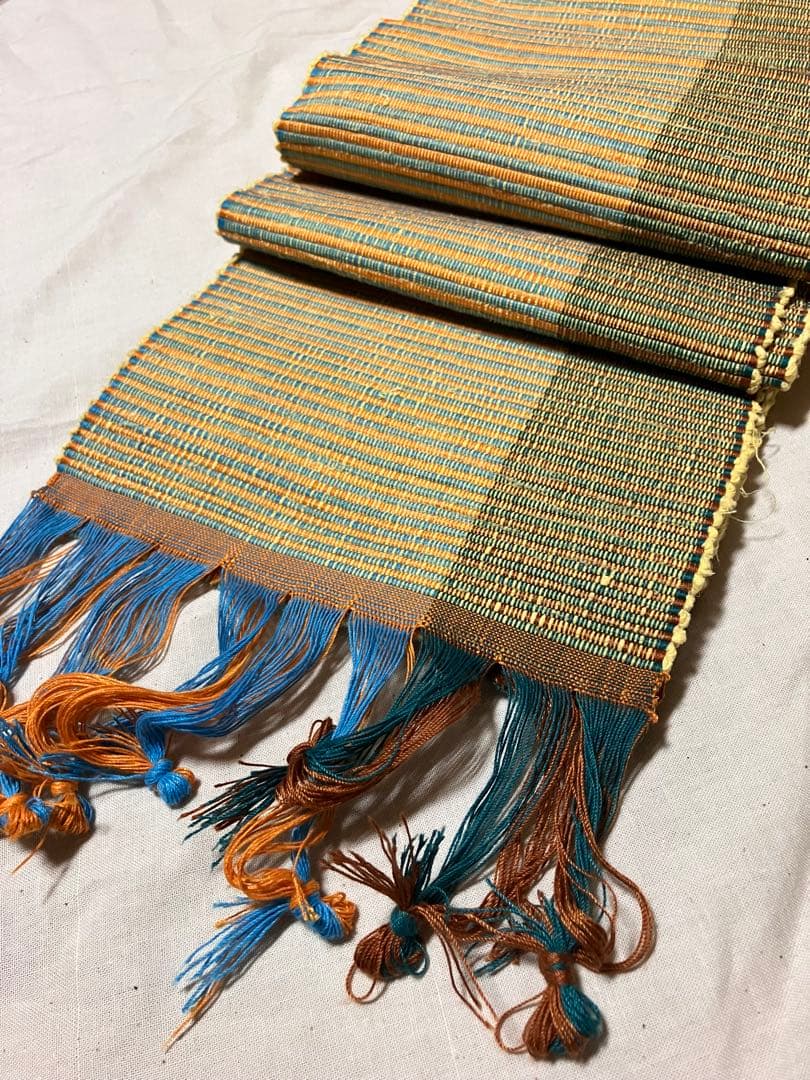 裂き織り　敷物　タペストリー　3.4m