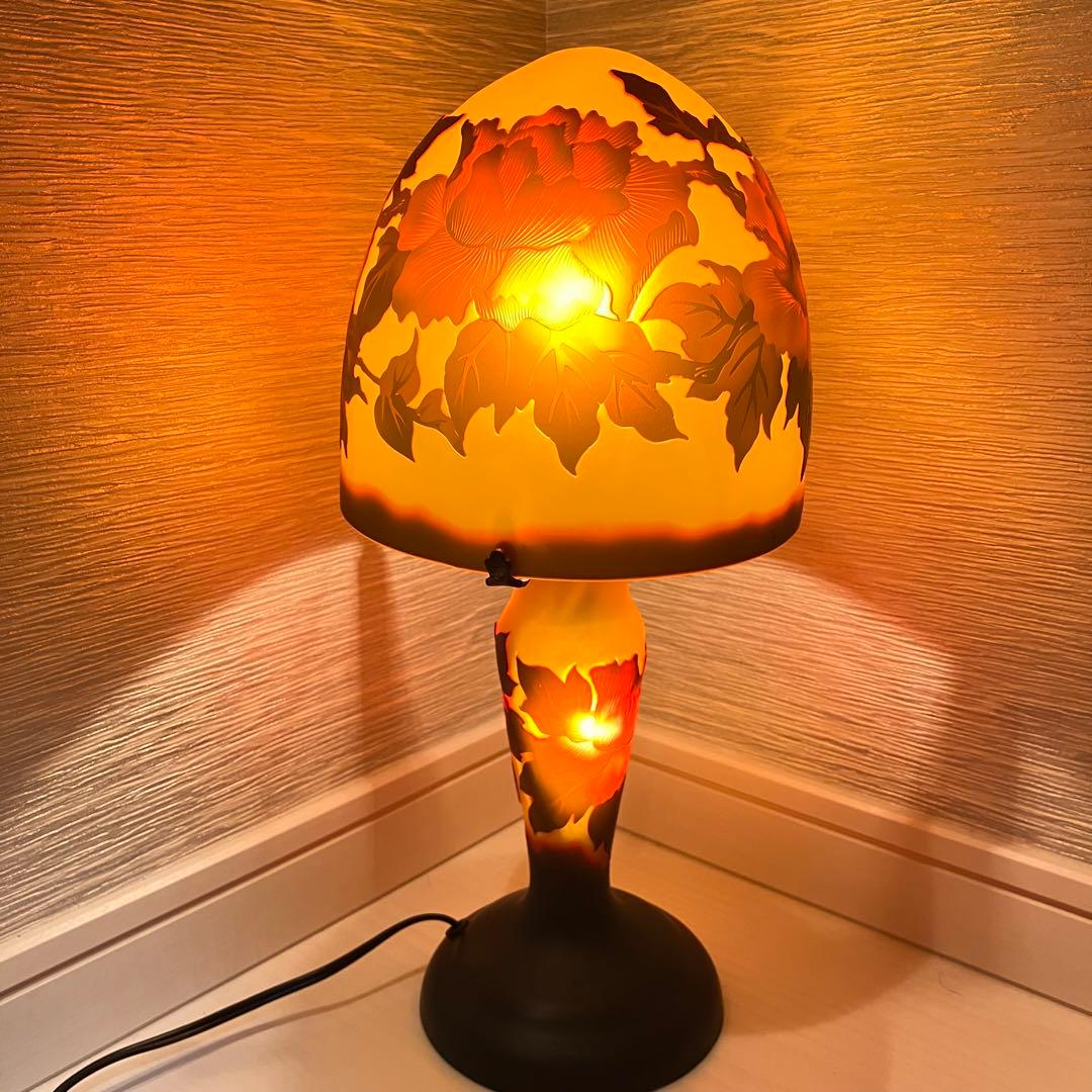 レトロ ガレ風ランプスタンドアンティーク ヴィンテージアールヌーボー