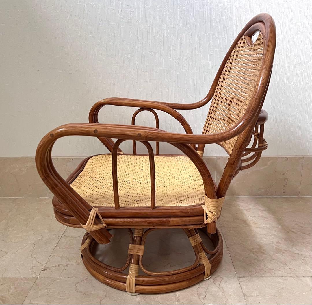 ラタン 回転式チェア