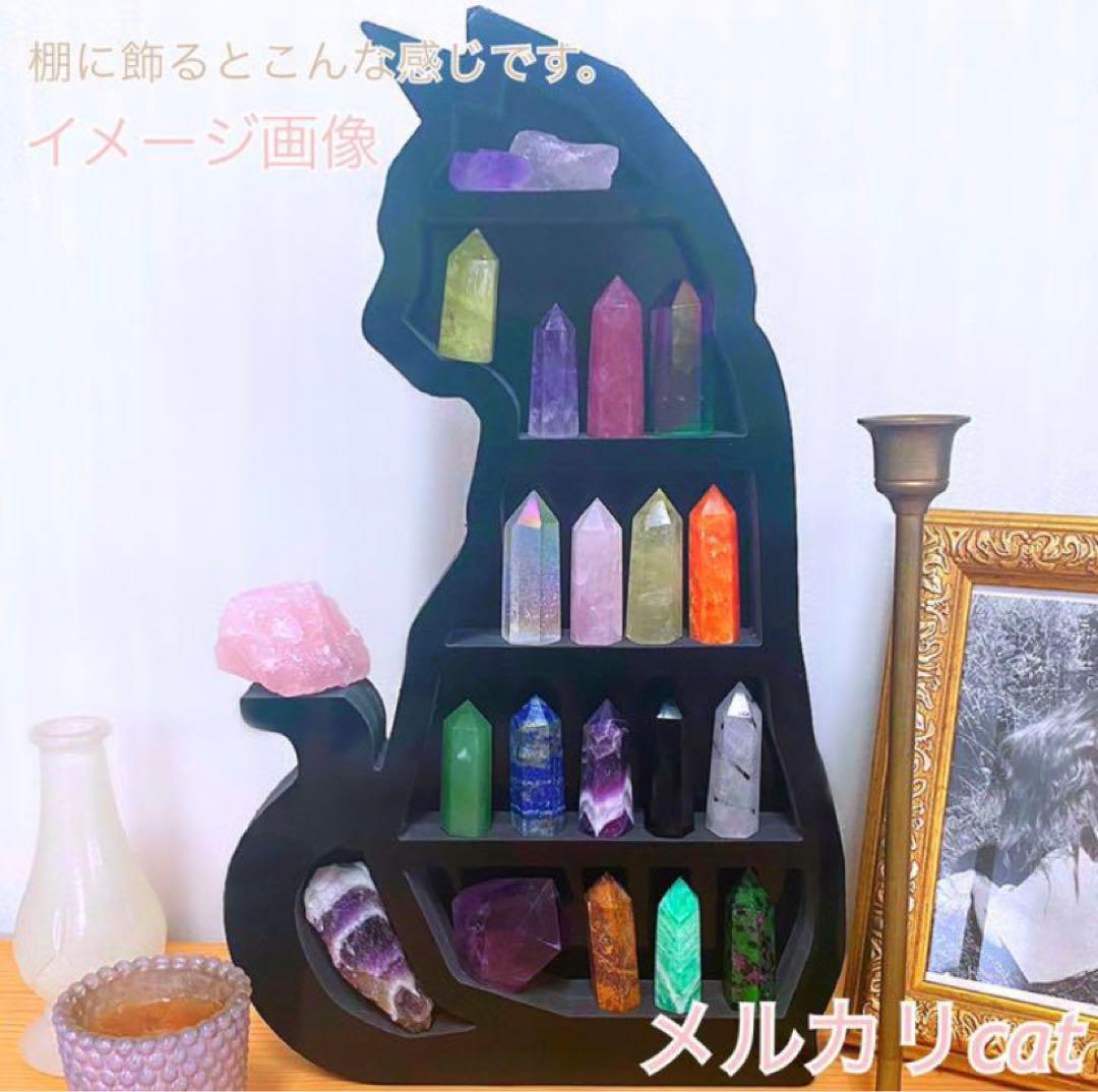 天然石 パワーストーン 六角柱 ポイント タワー 24本セット アメジスト水晶