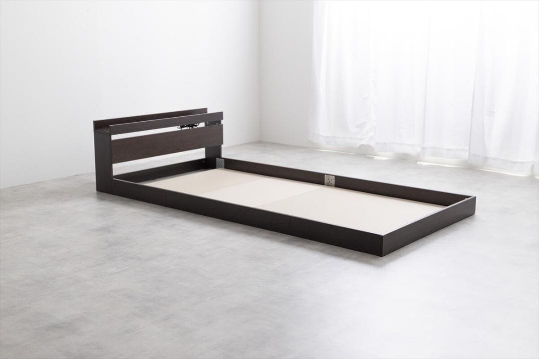 IN BD CRA　シングルベッド　フレームのみ　ダークブラウン