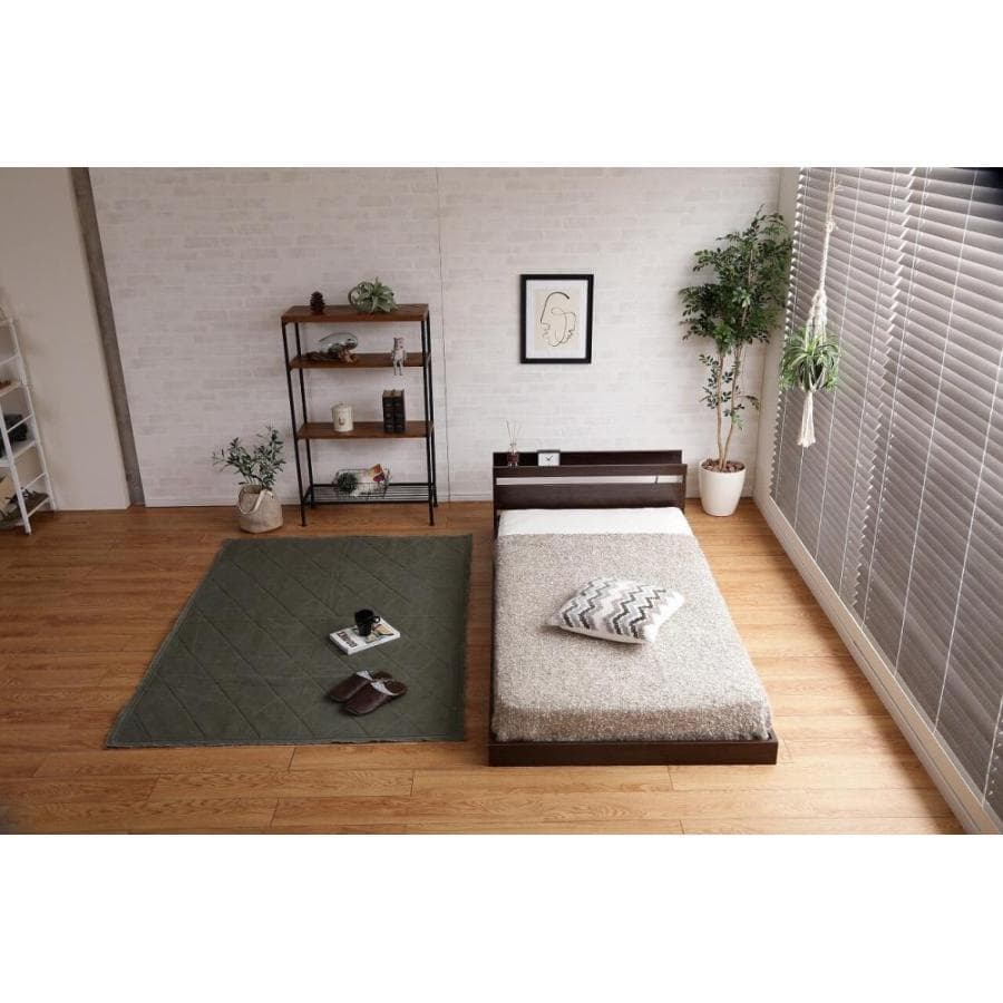 IN BD CRA　シングルベッド　フレームのみ　ダークブラウン