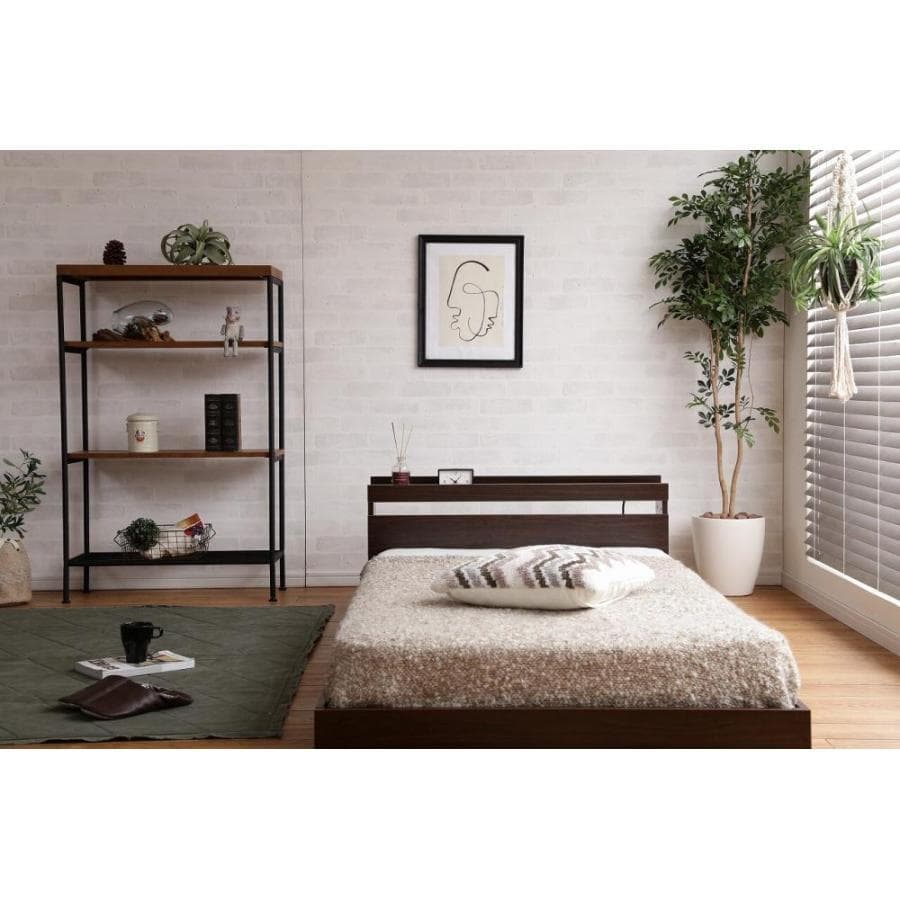 IN BD CRA　シングルベッド　フレームのみ　ダークブラウン