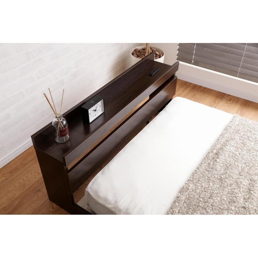 IN BD CRA　シングルベッド　フレームのみ　ダークブラウン