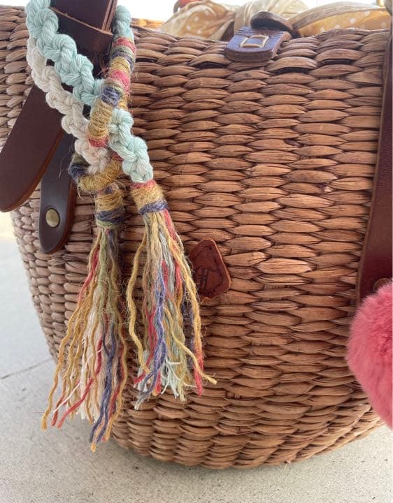 No.2タッセル バッグチャーム マクラメ