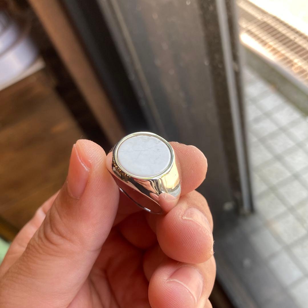 石に訳あり、新品 パワーストーン 指輪 21号 ハウライト シルバー925