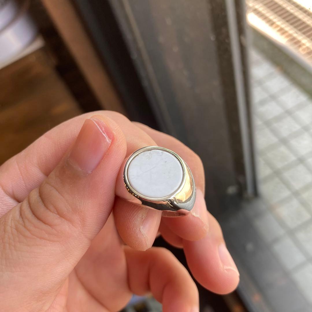 石に訳あり、新品 パワーストーン 指輪 21号 ハウライト シルバー925