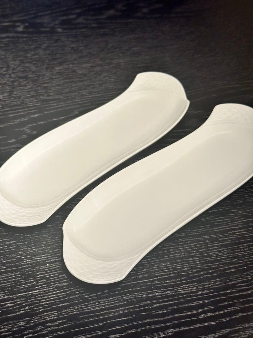 マイセン 波の戯れホワイト トレイ プレート 25cm 5枚カップソーサー2