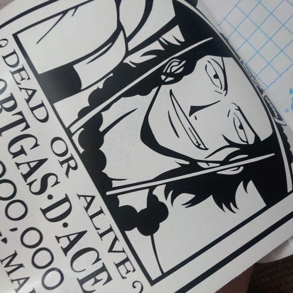 シール onepiece 手配書 エース ワンピース 30*42【残5限定】 - メルカリ