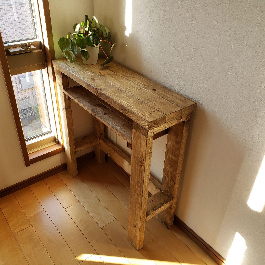 80✕27 カウンターテーブル　ジャコビーン　木目　無垢材