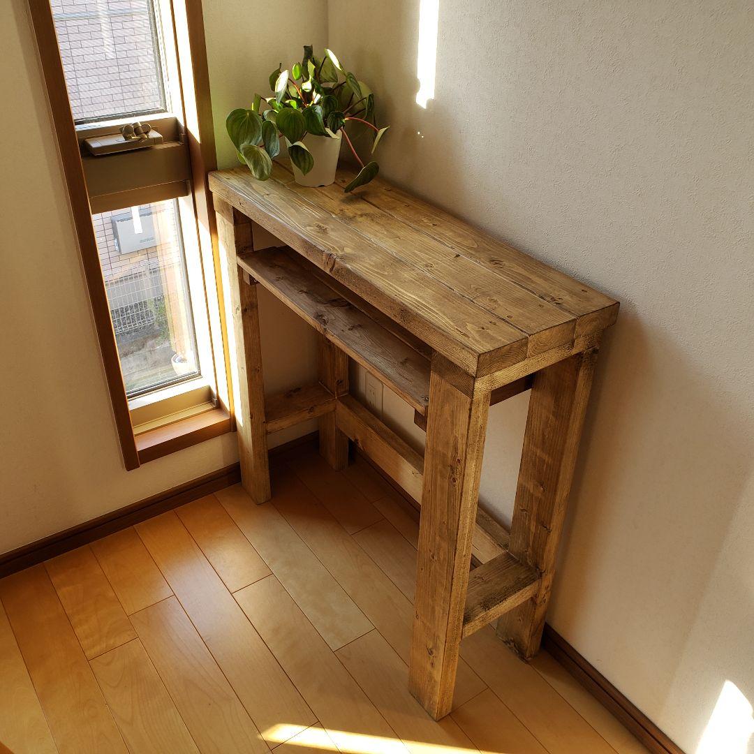 80✕27 カウンターテーブル　ジャコビーン　木目　無垢材