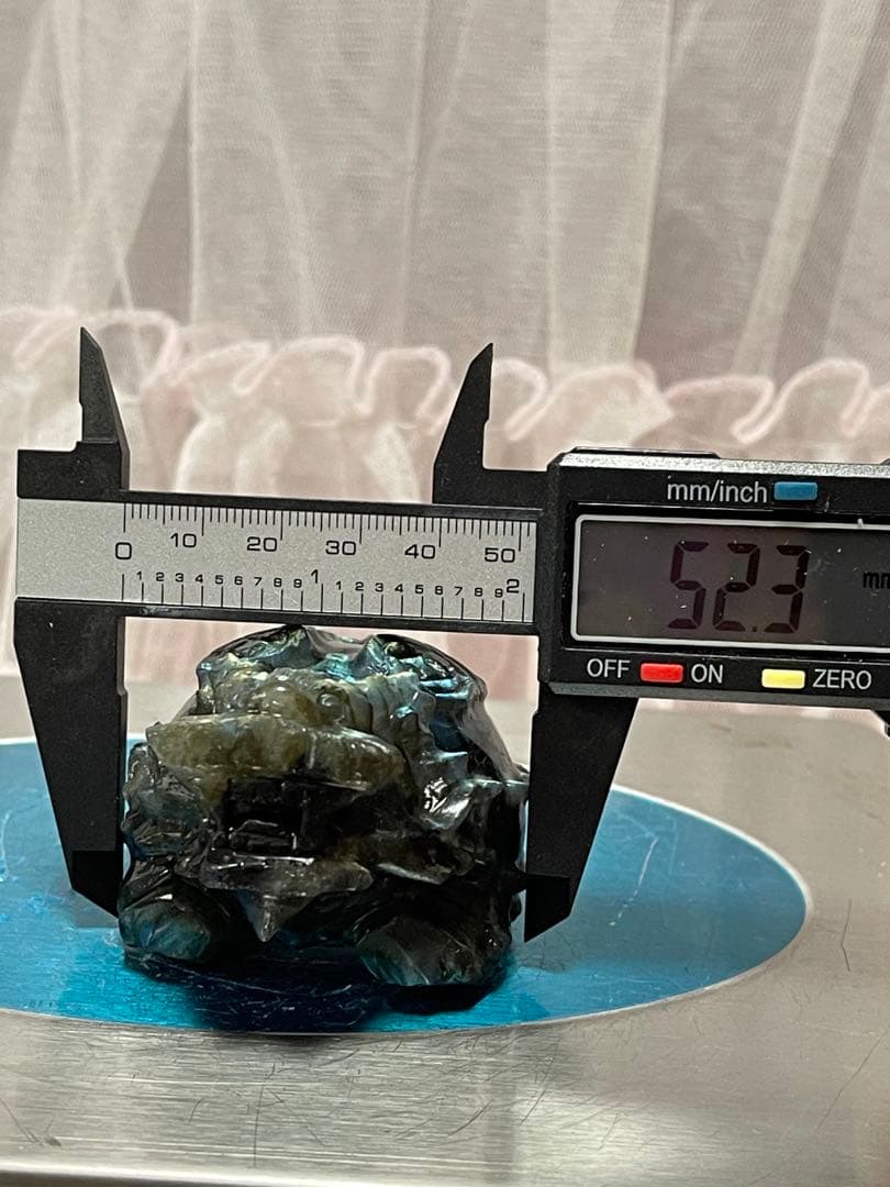 綺麗　天然石 フローライト ライオン 龍亀