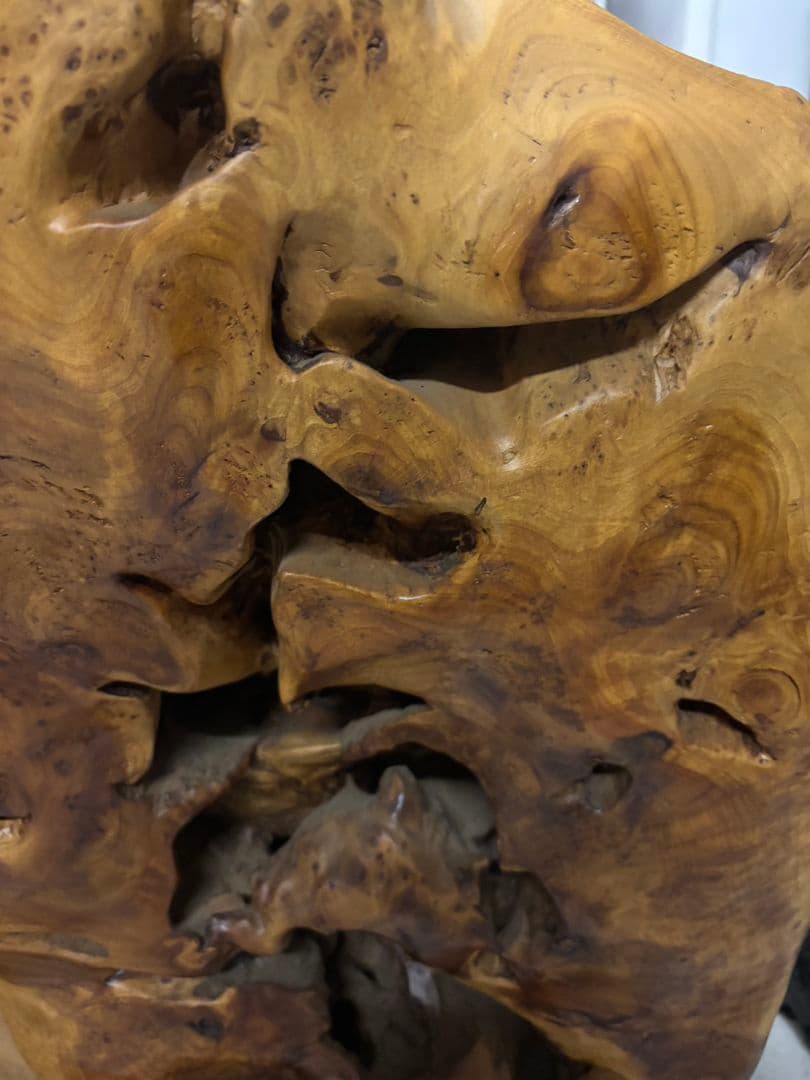 七福神 木彫り 彫刻　一刀彫　オブジェ　置物　天然木