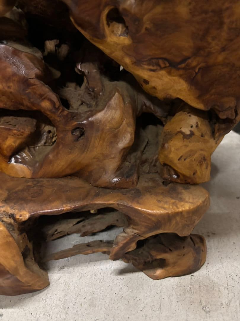 七福神 木彫り 彫刻　一刀彫　オブジェ　置物　天然木