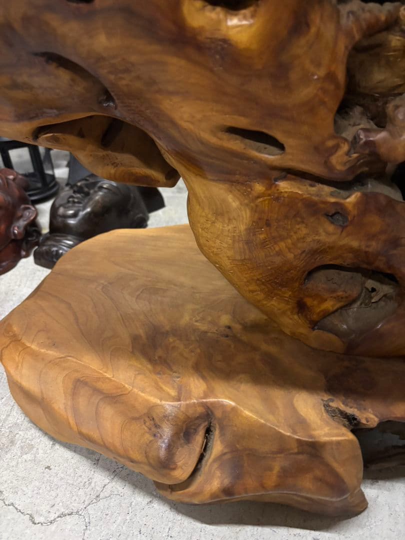 七福神 木彫り 彫刻　一刀彫　オブジェ　置物　天然木