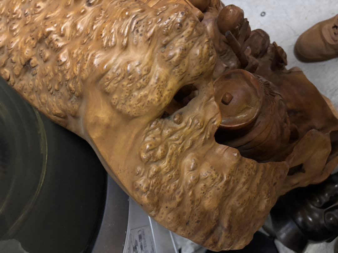 七福神 木彫り 彫刻　一刀彫　オブジェ　置物　天然木