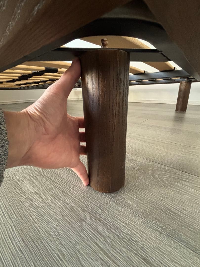 ベッドフレーム セミダブル 無印　ヘッドボード付