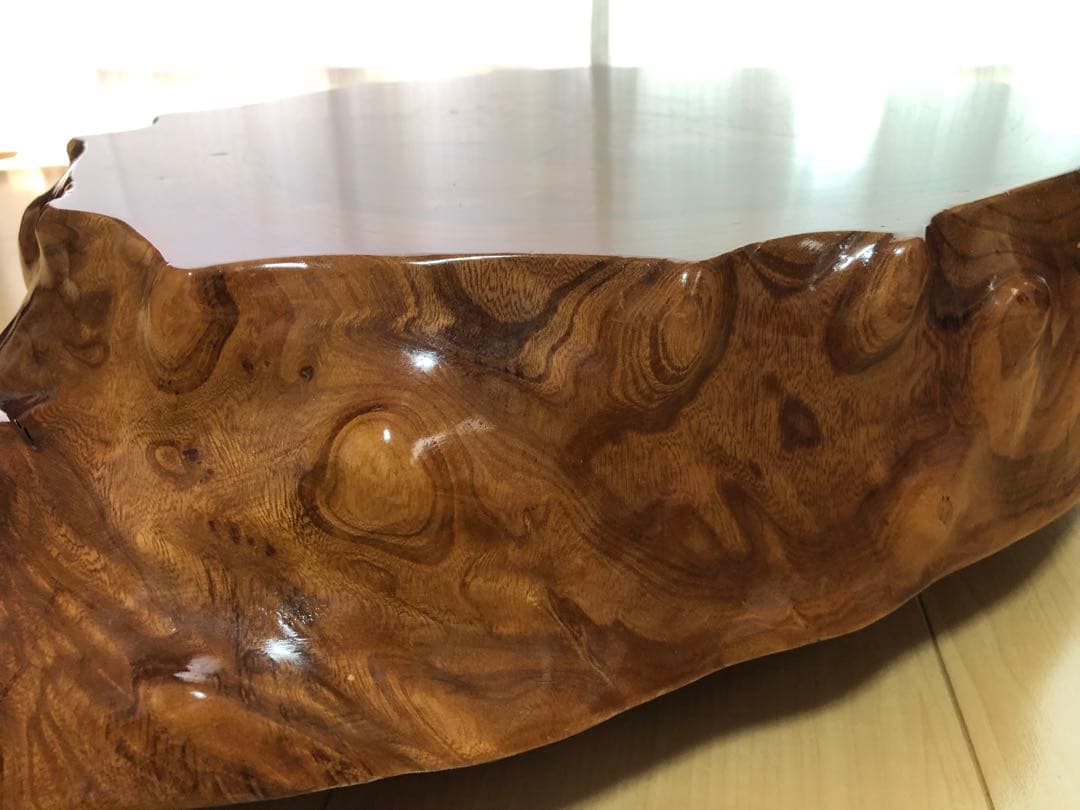 HTHTDCND 一枚板　テーブル　玉杢　切り株　花台