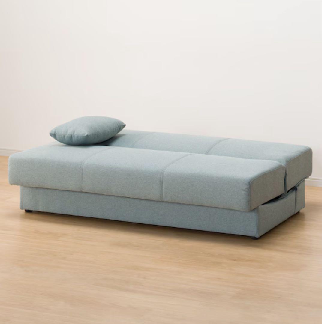 【値下げ応】ニトリ　収納付き ソファベッド (メーベル2P/ボルスター）