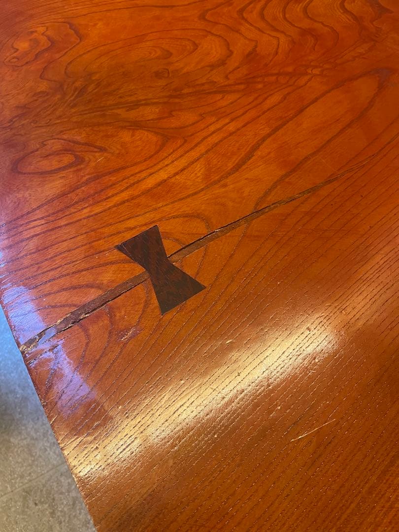 天板20万円★栃の木(トチノキ) 天然木座卓★美品★足が折れるタイプ★