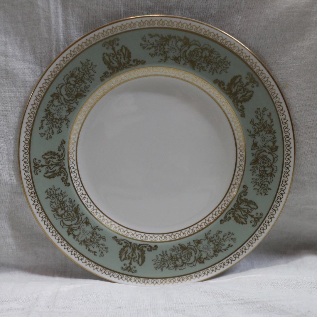 希少 ウェッジウッド コロンビア グリーン カップ&ソーサー2客/プレート6枚