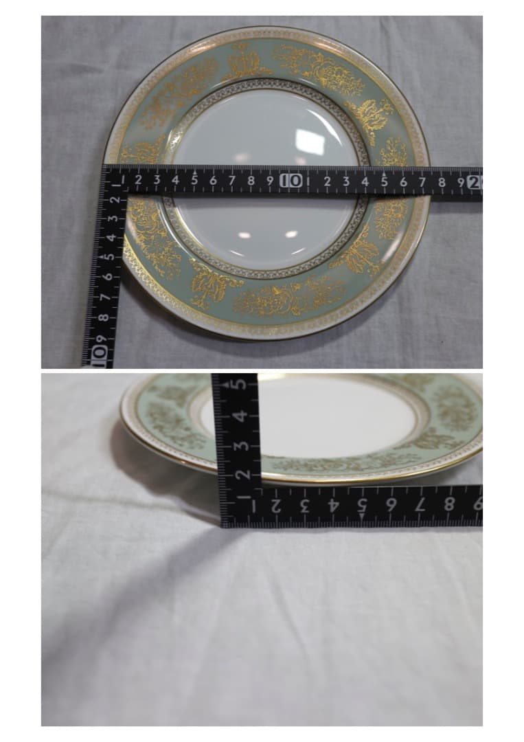 希少 ウェッジウッド コロンビア グリーン カップ&ソーサー2客/プレート6枚