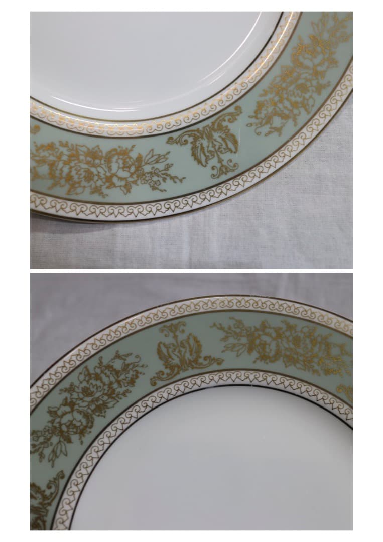 希少 ウェッジウッド コロンビア グリーン カップ&ソーサー2客/プレート6枚