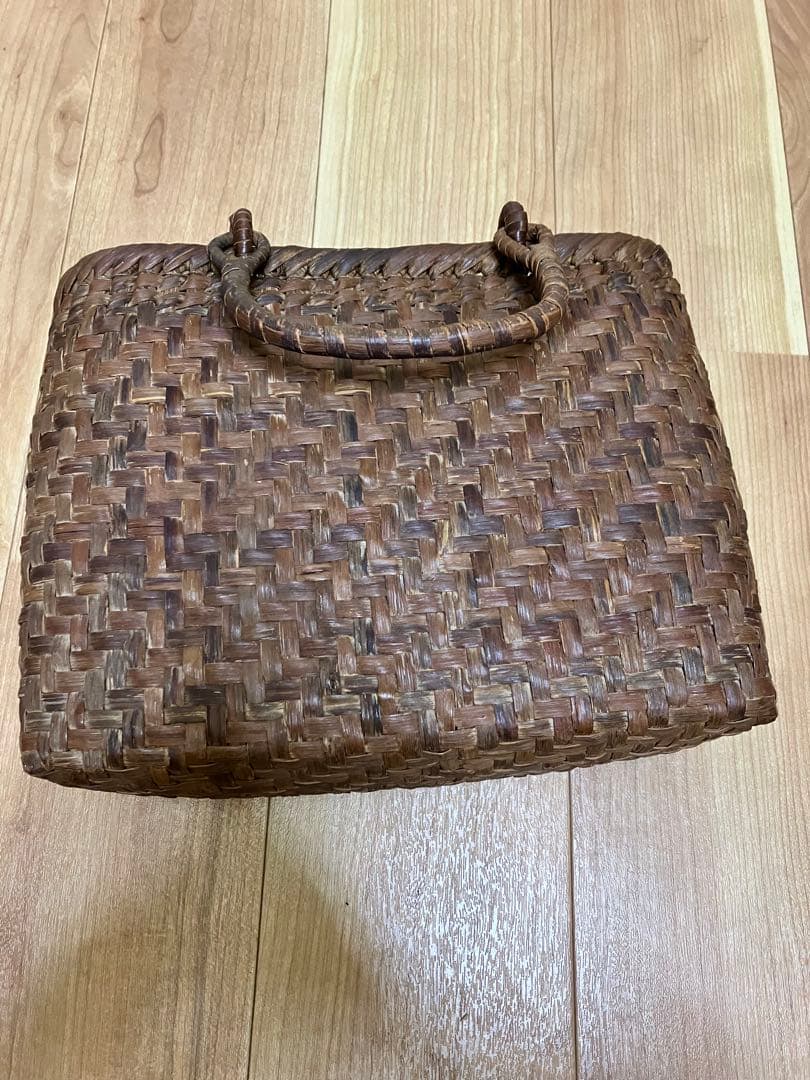 美品　山葡萄 山ぶどう かごバッグ　小物入れセット