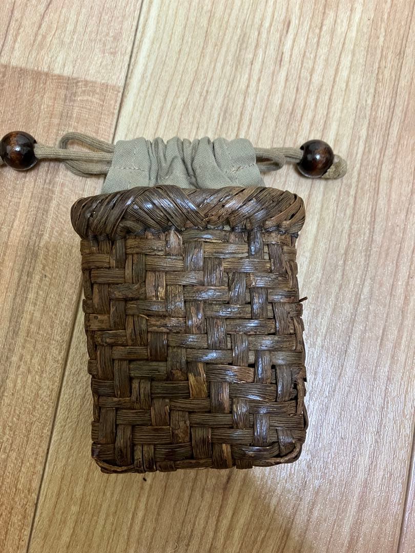 美品　山葡萄 山ぶどう かごバッグ　小物入れセット