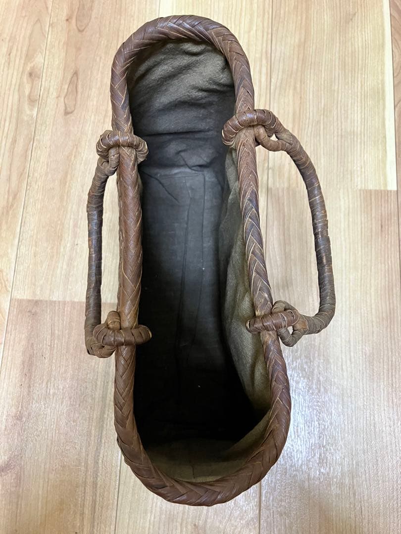 美品　山葡萄 山ぶどう かごバッグ　小物入れセット