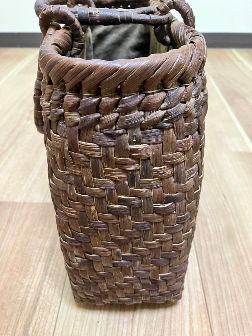美品　山葡萄 山ぶどう かごバッグ　小物入れセット