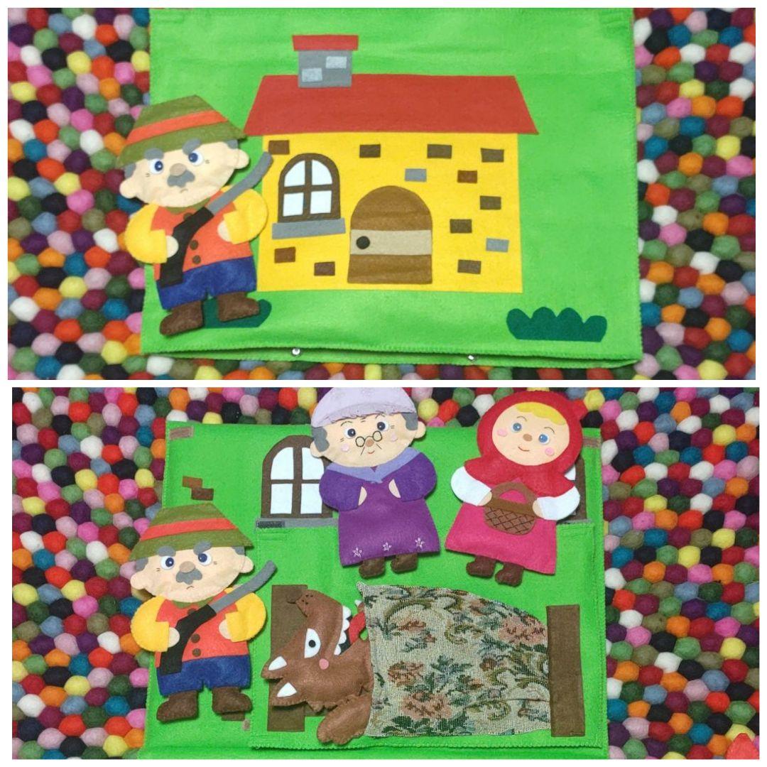 ご確認用 赤ずきんちゃん·三びきのこぶた　人形劇　エプロン