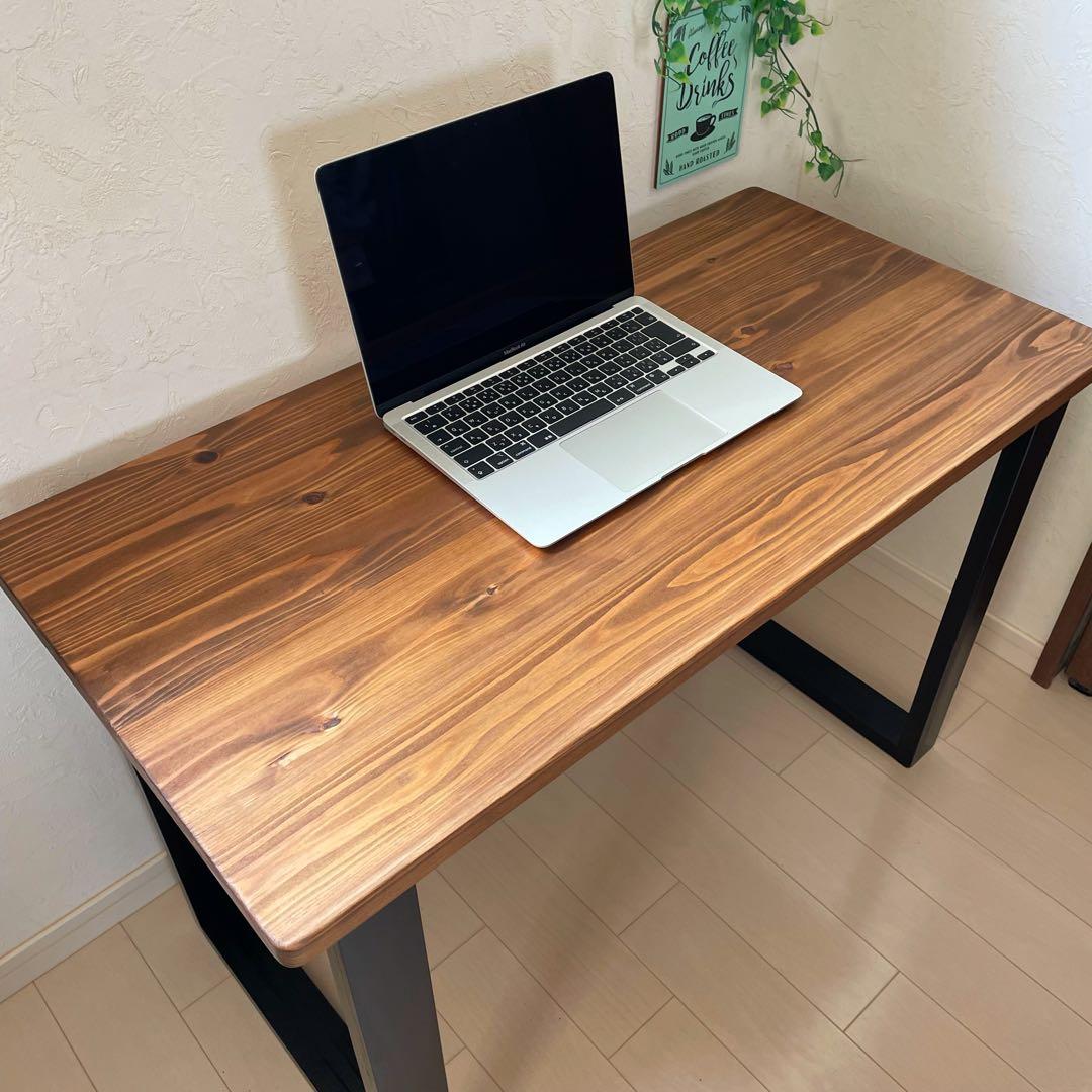 天然木 無垢テーブル パソコンデスク 作業テーブル ミシン台 ダイニングテーブル