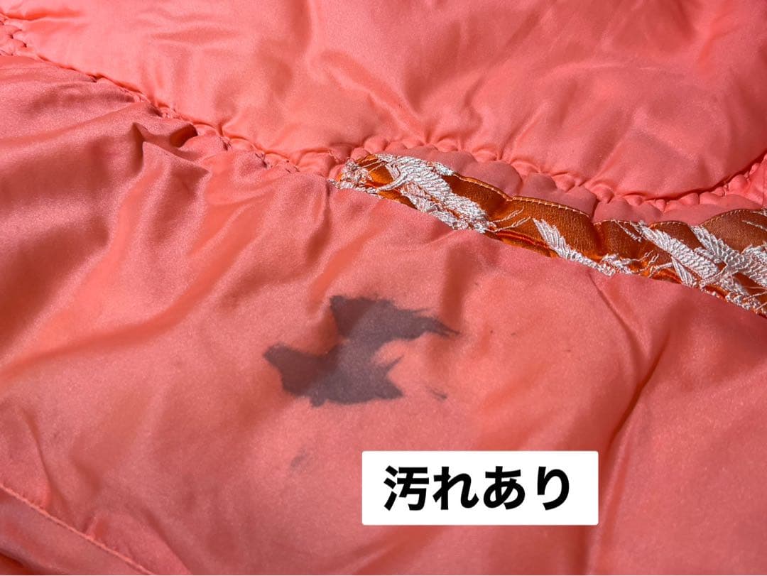 掛布団 昭和レトロ 当時物 サテン インテリア 鶴 ビンテージ