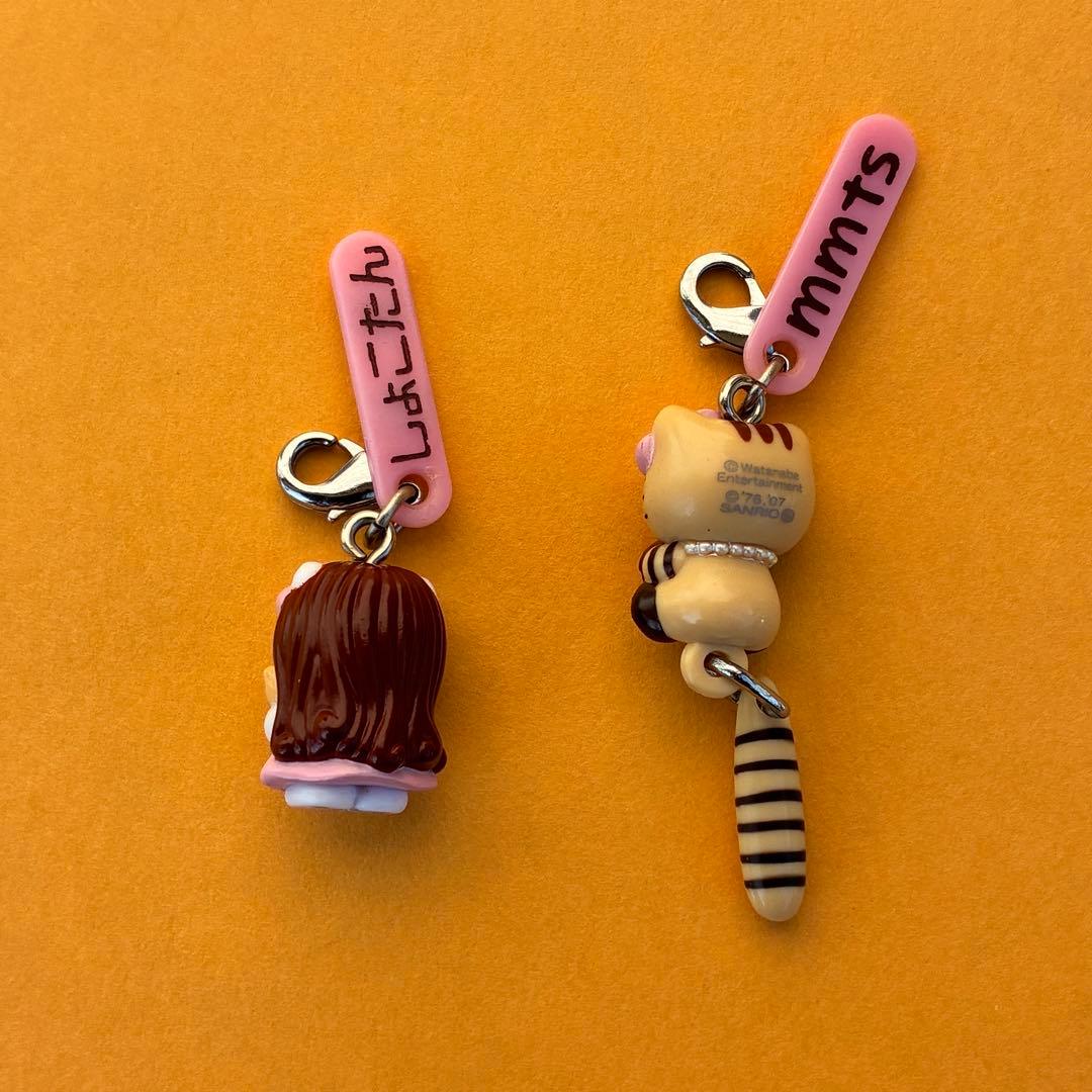 激レア☆しょこたん ファスナーマスコット ハローキティ 根付 中川翔子