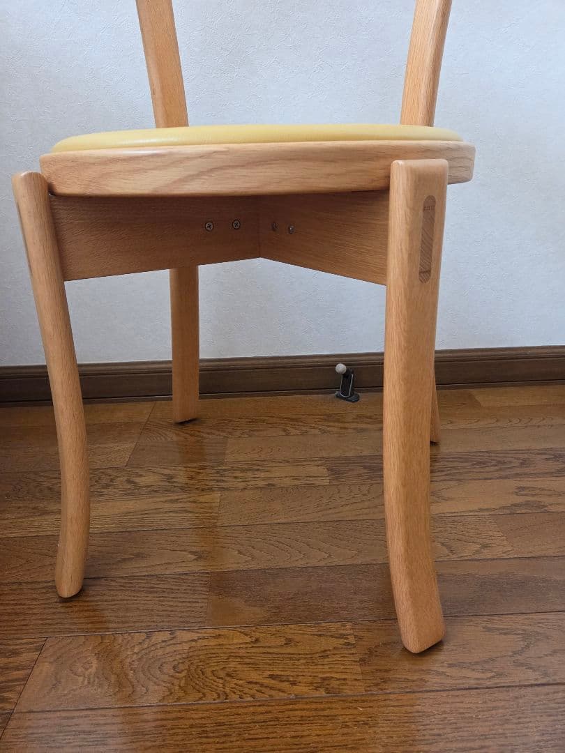 カンディハウス　旭川　椅子　ルントオムチェア　レザー　イエロー