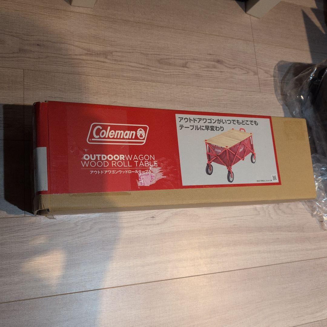 コールマン Coleman アウトドアワゴンウッドロールテーブル